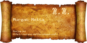 Murgas Metta névjegykártya